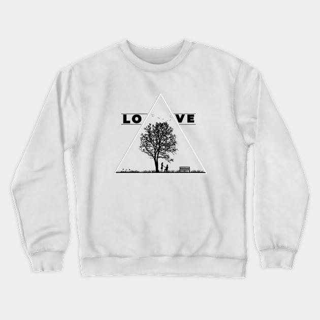 Love Triangle, Proposing, Wedding, Lovers, Nature Crewneck Sweatshirt by Stoiceveryday